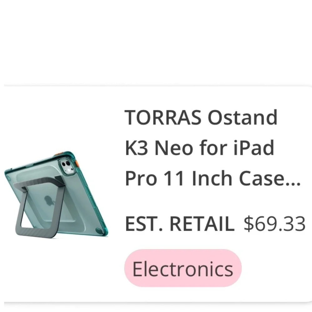 TORRAS Ostand K3 Neo iPad Pro 11 Inch Case Translucent Teal Kickstand Cover